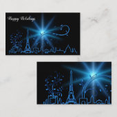 Neujahr in Paris Visitenkarte (Vorne/Hinten)