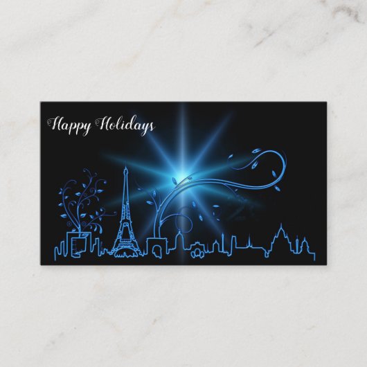 Neujahr in Paris Visitenkarte (Vorderseite)