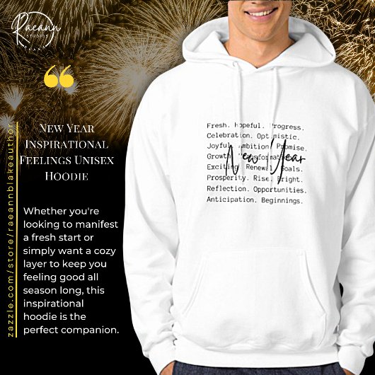 Neujahr Inspiration Gefühls Unisex Hoodie