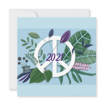 Neujahr Inspiration Peace Floral Blue Flat