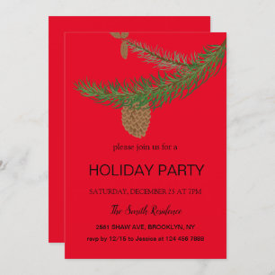 Neujahr ist der Kiefernbaum eine Säugetiereinladun Einladung