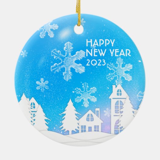 Neujahr Keramik Ornament (Hinten)
