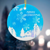 Neujahr Keramik Ornament