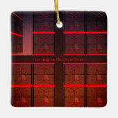 Neujahr Keramikornament (Vorderseite)