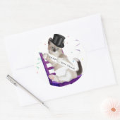 Neujahr: Kitten Classic Round Stickers (Umschlag)