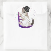 Neujahr: Kitten Classic Round Stickers (Tasche)