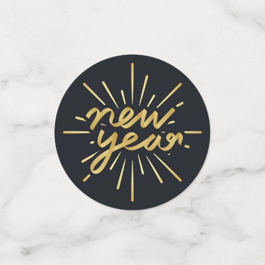 Neujahr Konfetti (Klein Vorderseite)