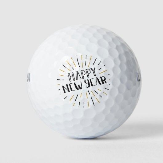 Neujahr Kunst Burst Grafik glücklich Neues Jahr Te Golfball (Vorderseite)