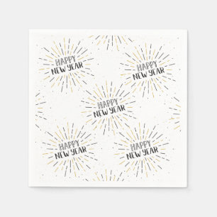 Neujahr Kunst Burst Grafik glücklich Neues Jahr Te Serviette