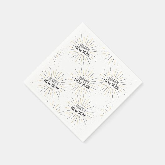 Neujahr Kunst Burst Grafik glücklich Neues Jahr Te Serviette (Ecke)