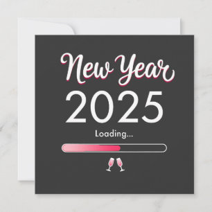 Neujahr Lädt 2025 Frohes Neues Jahr Xmas Einladung