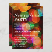 Neujahr lädt Colorful Confetti Sparkle ein Einladung (Vorne/Hinten)