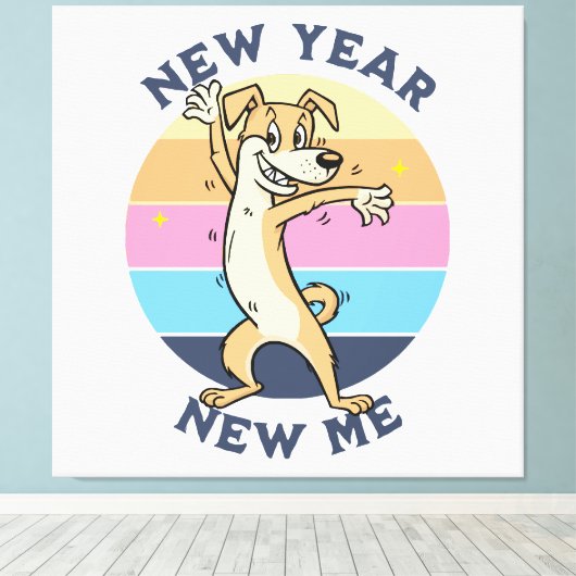 Neujahr Leinwanddruck (Insitu (Holzboden))