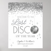 Neujahr letzte Diskothek des Jahres willkommen Poster (Vorne)