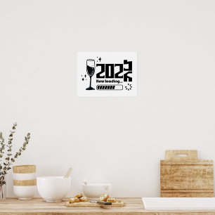 Neujahr Loading 2026 – Minimal Gamer Design Poster