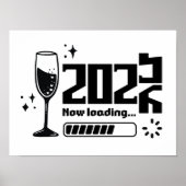 Neujahr Loading 2026 – Minimal Gamer Design Poster (Vorne)