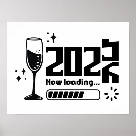 Neujahr Loading 2026 – Minimal Gamer Design Poster (Vorne)