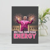 Neujahr MAGA Energy Trump Einweihung Feiertagskarte (Stehend Vorderseite)