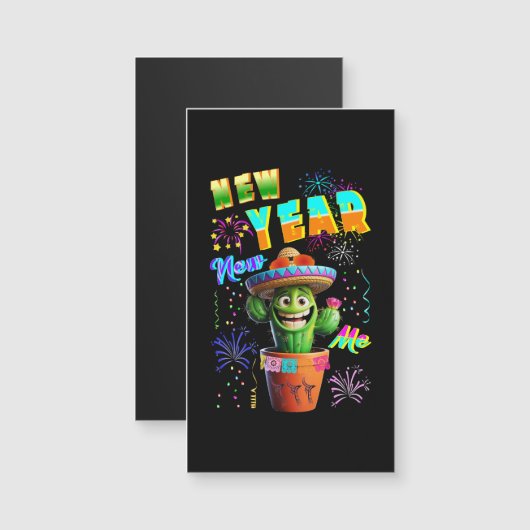 Neujahr Magnetkarte (Vorne/Hinten)