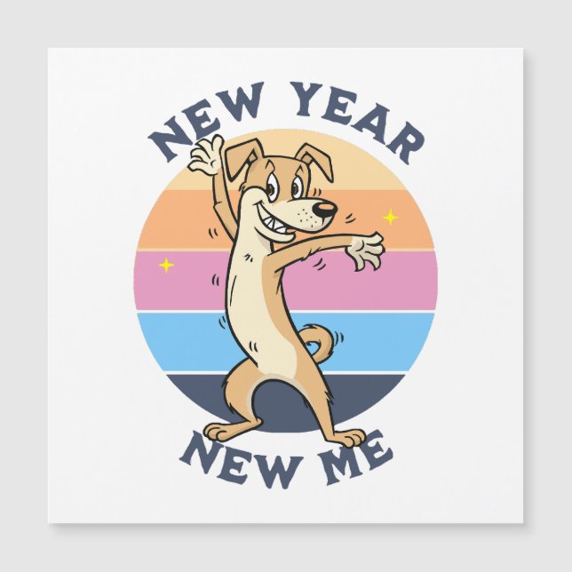 Neujahr Magnetkarte (Vorderseite)