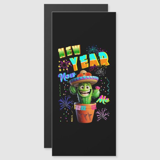 Neujahr Magnetkarte (Vorne/Hinten)