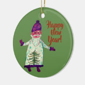 Neujahr Maßgeschneiderter Weihnachtskalender Keramik Ornament (Links)