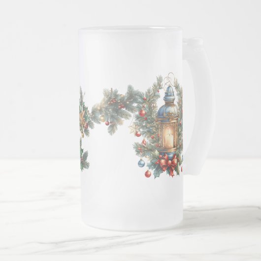 Neujahr Mattglas Bierglas (VorderseiteRechts)