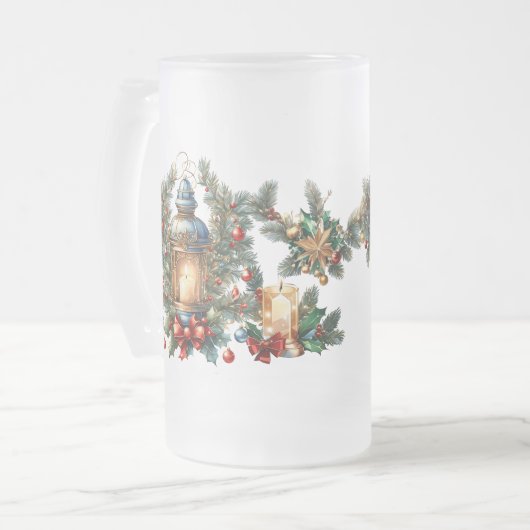 Neujahr Mattglas Bierglas (Vorderseite Links)