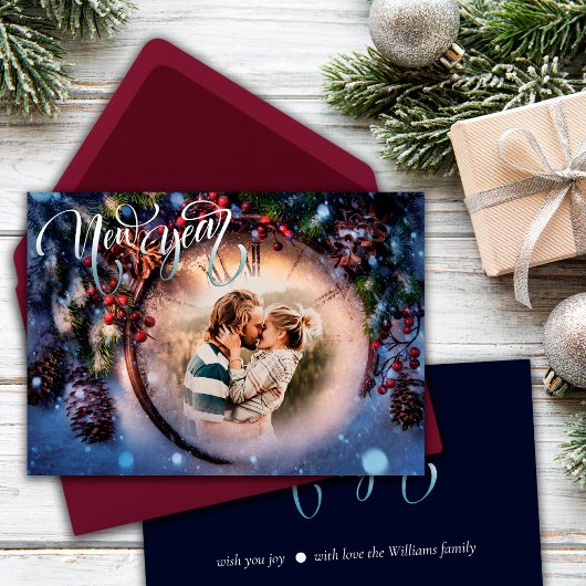 Neujahr mit Foto Grußkarte Ankündigung