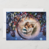 Neujahr mit Foto Grußkarte Ankündigung (Vorderseite)