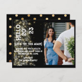 Neujahr Modernes Foto nach Maß Postkarte (Vorne/Hinten)