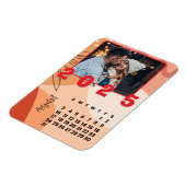 Neujahr Monat August 2025 Kalender Foto der Famili Magnet (Linke Seite)