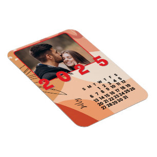 Neujahr Monat Juli 2025 Foto der Kalenderfamilie Magnet