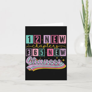 Neujahr-Motivationszitat 12 Neue Kapitel 365 Ne Karte
