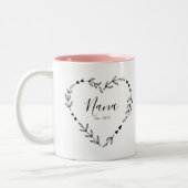 Neujahr Nana Est. Vier FotoCollage Zweifarbige Tasse (Links)