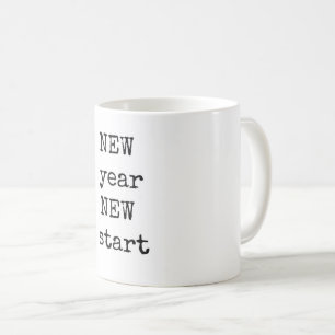 Neujahr, Neuanfang, Kaffeemarke Tasse
