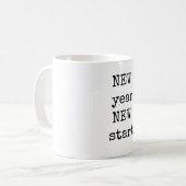 Neujahr, Neuanfang, Kaffeemarke Tasse (Vorderseite Links)