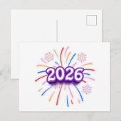 Neujahr: Neubeginn Postkarte (Vorne/Hinten)