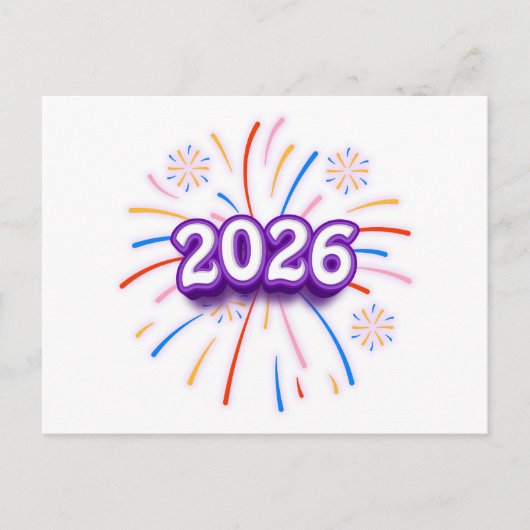 Neujahr: Neubeginn Postkarte (Vorderseite)