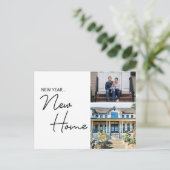 Neujahr Neue Zuhause-Family-Fotos für das benutzer Postkarte (Stehend Vorderseite)