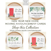 Neujahr Neue Zuhause Red Dove Moving Ankündigungspostkarte