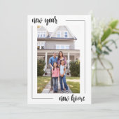 Neujahr Neuer Zuhause Adresswechsel Ankündigung (Stehend Vorderseite)