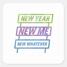 Neujahr, Neues Ich, Neues, was immer Aufkleber