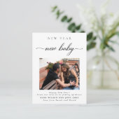 Neujahr Neugeborenes Foto Schwangerschaft Feiertagspostkarte (Stehend Vorderseite)