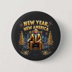 Neujahr New America Proud Maga Trump Einweihung Button