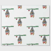 Neujahr: Niedliches Baby Bat Wrapping Paper Geschenkpapier (Flach)