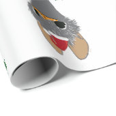 Neujahr: Niedliches Baby Bat Wrapping Paper Geschenkpapier (Rolleneckpunkt)