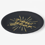 Neujahr Pappteller (Schrägansicht)