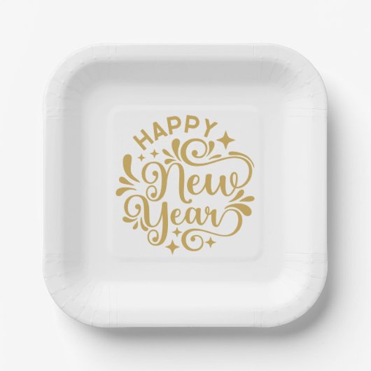 Neujahr Pappteller (Vorderseite)