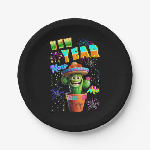 Neujahr Pappteller
